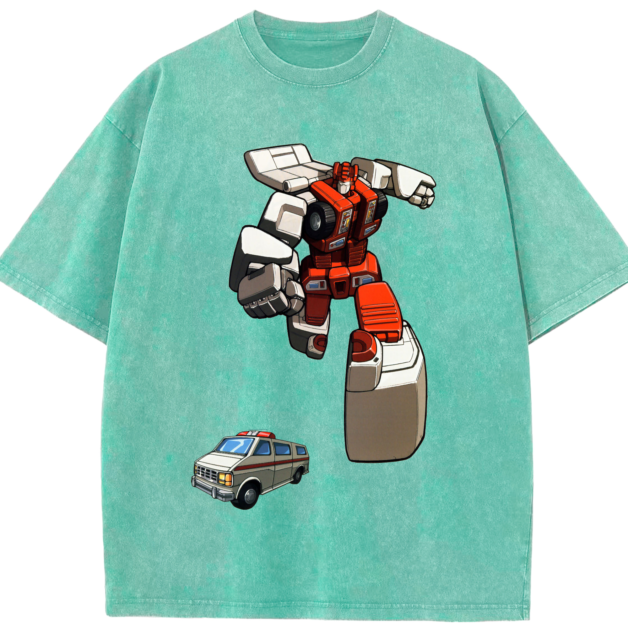 （画像用）  綿100% ヴィンテージ風 半袖Tシャツ（フロントプリント）